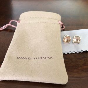 David Yurman morganite + diamond chatelaine studs